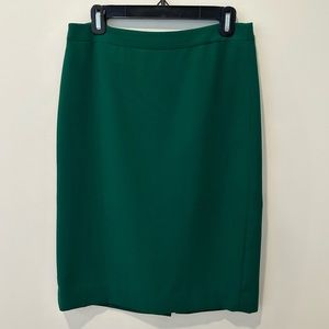 J. Crew Pencil skirt in 365 crepe in green size 8